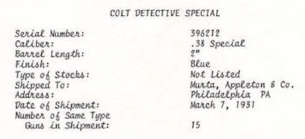 enlarged colt factory letter