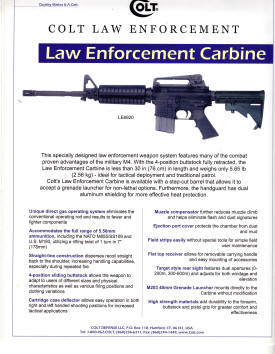 Colt 2003 law enforcement AR15 carbine