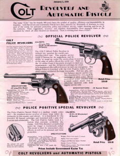 Colt lllustrated price list 1936