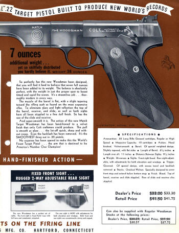 Colt Revolvers and Automatic Pistols Illustrated Price List  July 1940-3 strikes ad-2