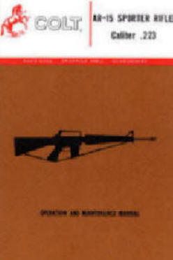 1968 Colt AR-15 Sporter rifle manual form A 11-72 