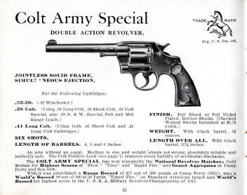 colt army special 1915 catalog
