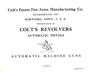 Colt 1921 first page showing (A-64-Oct)