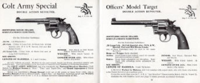 Colt army special and offices model target revolvers