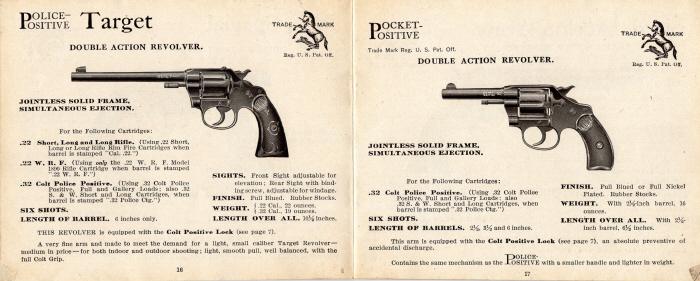 Colt 1922 A-64-2D police positive target and pocket positive