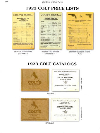 Ogle's book showing 1922 and 1923 catalogs