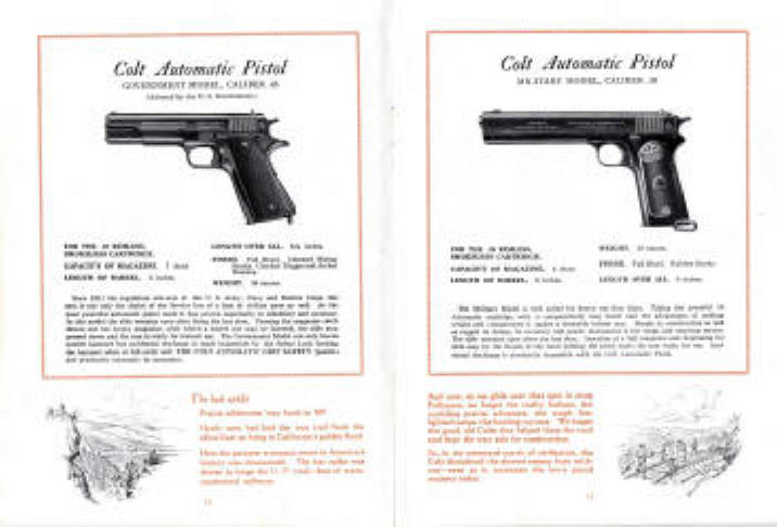 Colt 1925 automatic pistols govt. .45 and military .38