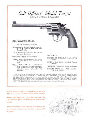 Colt 1926 officers' model target revolver
