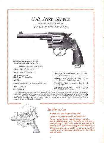 1926  colt new service revolver
