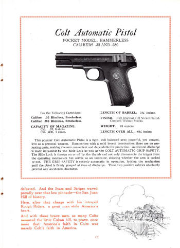 1926 pocket model hammerless pistol