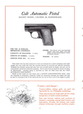 1926 auto .25 hammerless pistol