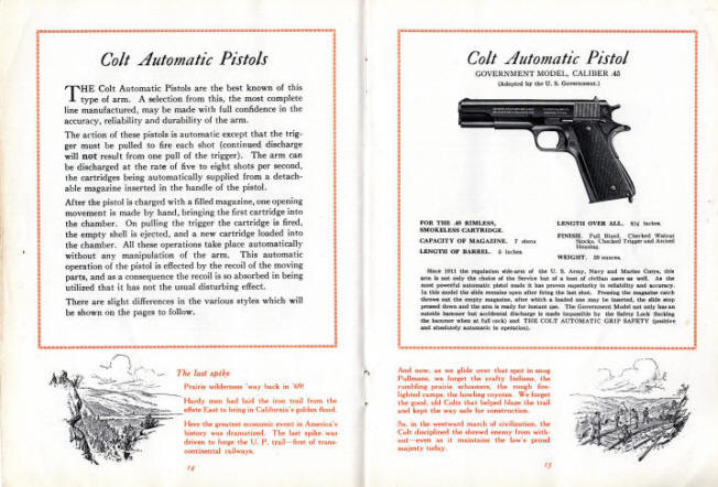 1927 automatic pistol government model .45