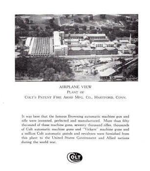 1927 airplanel view of colt factory