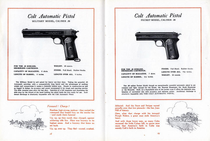 Colt 1928 automatic pistols: military model and pocket model 38