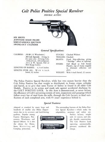 Colt 1929 catalog police positive special revolver