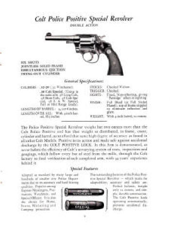 Colt 1930 catalog police positive revolver