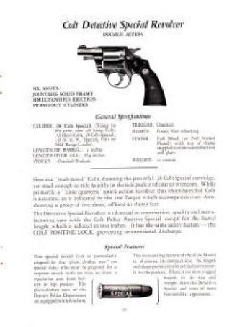 Colt 1930 catalog for a Detective Special