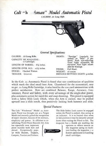 Semi-automatic pistol: .22 woodsman