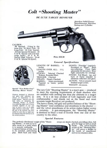 Colt Fire Arms Jan. 1932 Catalog shooting master