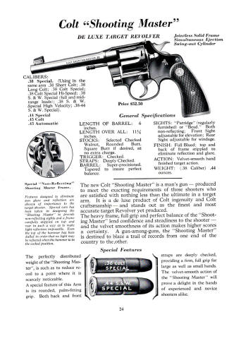 Colt Fire Arms Catalog March 1934 shooting master