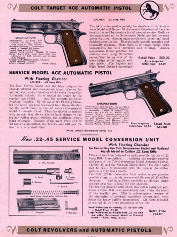 Colt Revolvers and Automatic Pistols 1939 illustrated Price List page 8