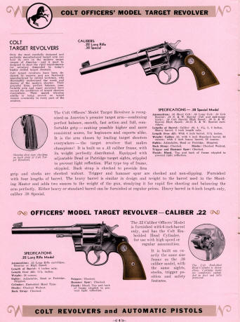 Colt 1941 pink illustrated price list page 4
