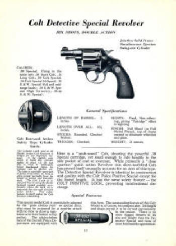 Colt Fire Arms Catalog 1941 July detective special