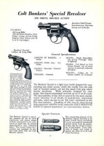 Colt Fire Arms Catalog 1941 July detective special