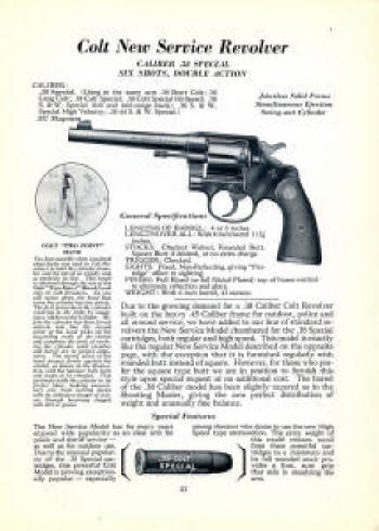 Colt Fire Arms Catalog 1941 July new service .38