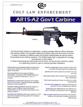 Colt 2003 law enforcement AR15-A2 Gov't carbine