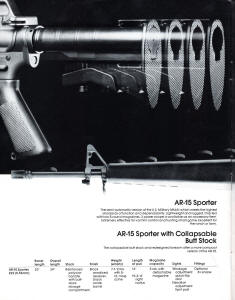 1979 Colt catalog showing their 'New' collapsable stock' carbine