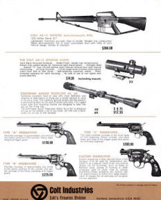 AR-15 and first time the 3 x 20 scope is shown in catalog