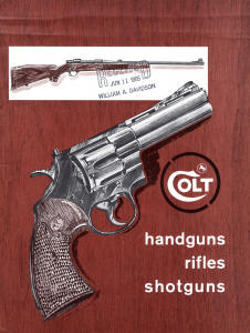 Colt 1965 catalog showing the AR-15 rifle