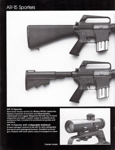 1981 Colt AR-15 Sporter rifle and carbine with 3x20 optics