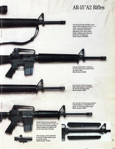 1988 Colt catalog: Delta H-BAR, Government Model rifle and carbine-b
