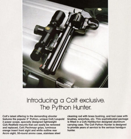 &nbsp;I981 Colt catalog introduction of the Python 'Hunter'
