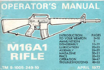 Colt M16A1 rifle operator's manual 1977