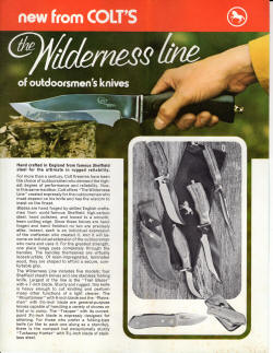 Colt wilderness knife ad
