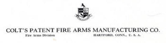 1936 logl Colt's Patent Firearms Manufacturing Company' / 'Small Arms Division': 