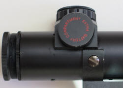 2000 Colt 4 x 21 Model D RFI scope turret and battery storage