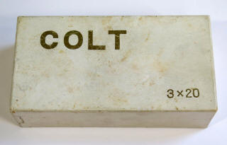 Early Colt white 3x20 box marked 'Japan'  on bottom