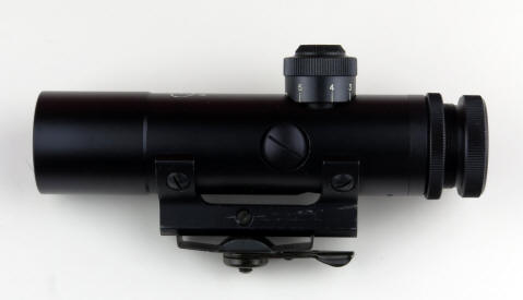Colt 4 x 20 scope (early-version) engraved name left side