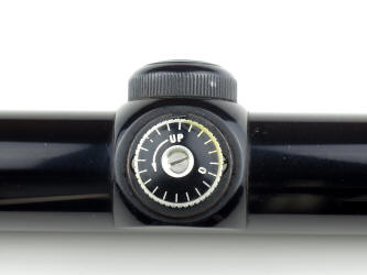 Colt's 'Coltmaster' 4x scope turret top view