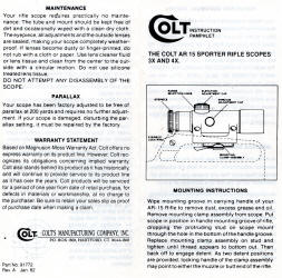 Colt later 4x20 scope instructions
