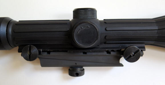 close-up of bracket attached to scope
