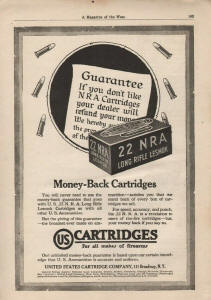 UMC 1921 ad for NRA .22 ammo