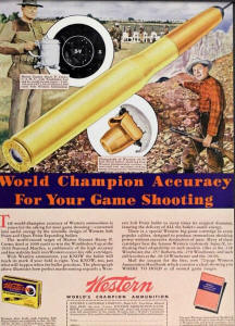 western 1936 ammo ad