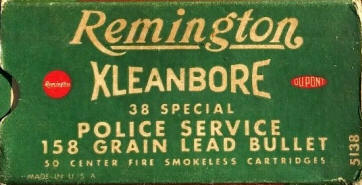 Remington 1946 tp 1960 ammo box police service 38