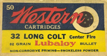 western 1930s .32 long colt ammo box