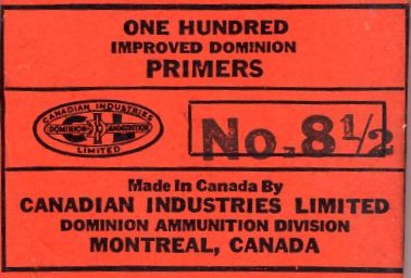CIL No. 8.5 primers Smokeless High Power 100 count box